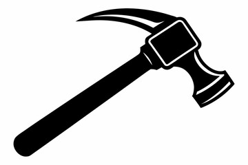 hammer line art silhouette vector illustration