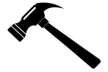 hammer line art silhouette vector illustration