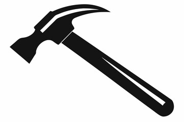 hammer line art silhouette vector illustration