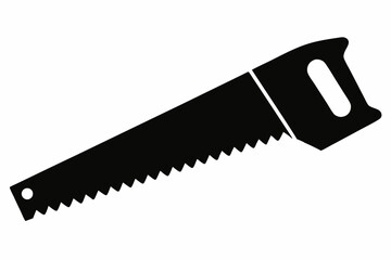 handsaw line art silhouette vector illustration
