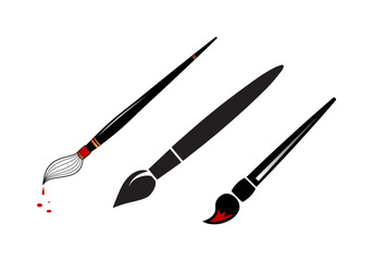 Paint brush vector icon