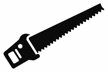handsaw line art silhouette vector illustration