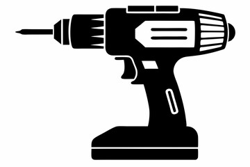impact driver line art silhouette vector illustration