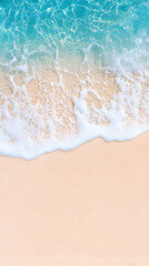 Tranquil beach waves lapping at the shore