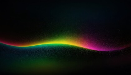 Fototapeta premium Grainy noisy background, abstract color gradient shape, vibrant glowing rainbow yellow green pink blue black noise texture banner design. Blurred fluid gradient colorful background,colourful, 6