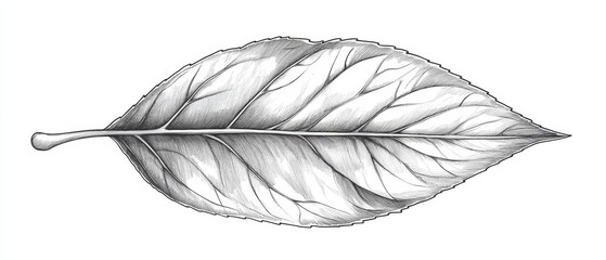 Hand-Drawn Leaf Illustration: Botanical Sketch 