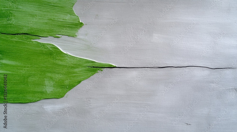 Aufkleber muted sage green brushstrokes with embedded woven linen fabric, adding depth through texture contras
