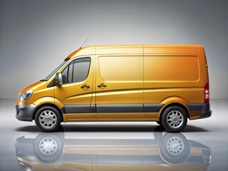 Modern van, sculpted side view.