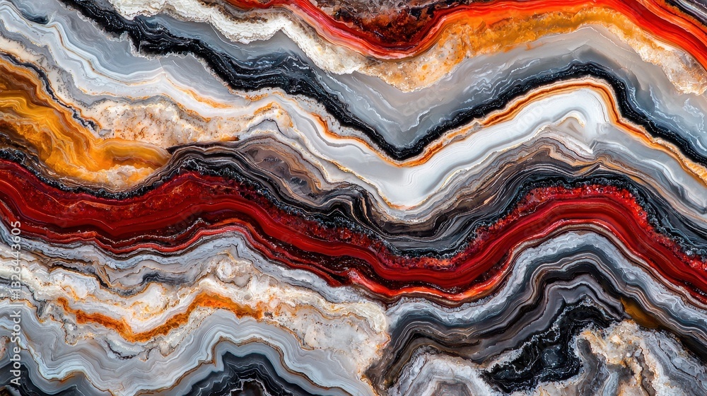 Poster vibrant abstract patterns in multicolored stone surface design