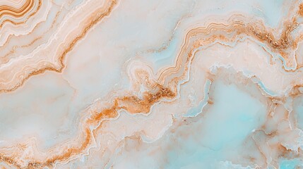Abstract Marble Texture in Soft Blue with Warm Earth Tones