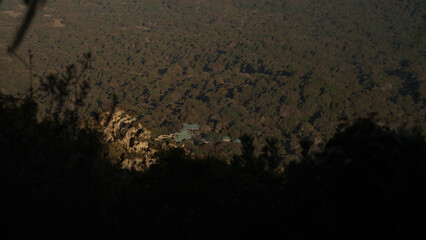 Saddle hut resting spot during mount meru trekking in arusha national park, tanzania