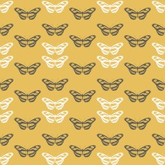 Seamless Vintage Butterfly Pattern Design Background