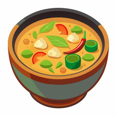 Soup with  chicken and vegetables