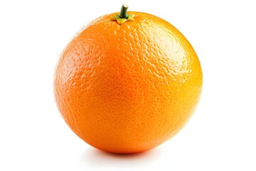 Single orange isolated on a white background
