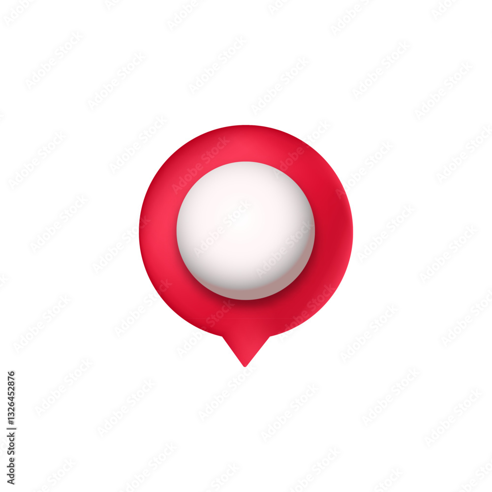 Poster vivid red and white circular pointer in a stylish target shape, adding a modern touch to any space.