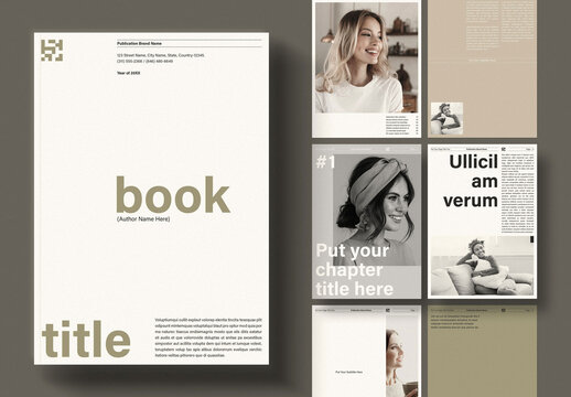 Minimal Book Layout Template Design