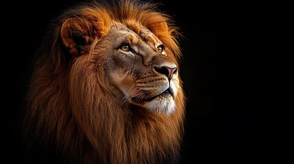 Obraz premium Majestic Male Lion Portrait African Wildlife King of the Jungle