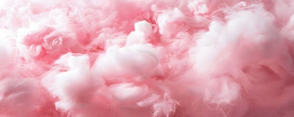 Fototapeta premium Pink and white clouds in the sky