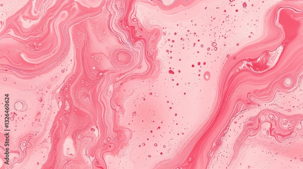 Aufkleber abstract pink swirl pattern with fluid texture and bubbles