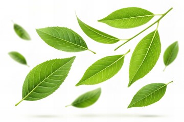 Fototapeta premium Leaf flying In Air Stock Photos