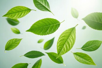 Fototapeta premium Leaf flying In Air Stock Photos