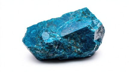 Fototapeta premium Bright Blue Mineral Rock with Shiny Surface and Unique Texture
