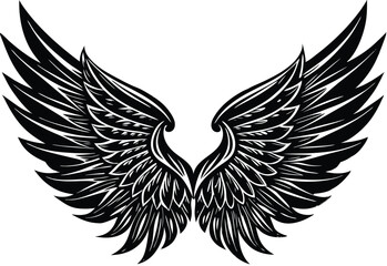 Obraz premium Wings – Elegant Feathered Symbol of Freedom, Flight & Spirituality