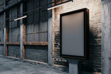 A sleek, modern banner mockup displayed in an urban setting. Perfect for showcasing advertisements, event promotions, or branding in a realistic environment