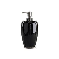 Obraz premium Elegant Black Ceramic Soap Dispenser with Chrome Pump