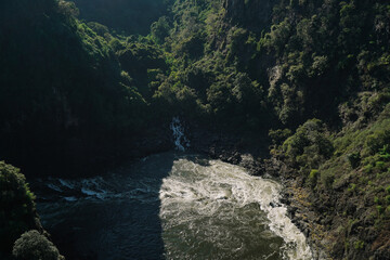 View of the famous Victoria Falls, Zimbabwe and Zambia