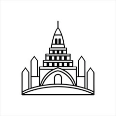  Stylized Urban Landmark Logo Icon Vector Line Art Design