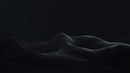 Fototapeta premium Abstract Digital Landscape of Wavy Lines and Shapes