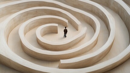 Navigating tax challenges accounting consultant insights with calculator icons in a circular labyrinth environment