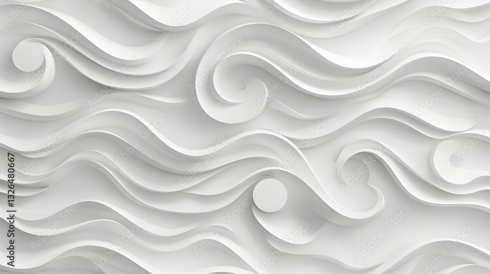 Poster a white background with a wave pattern