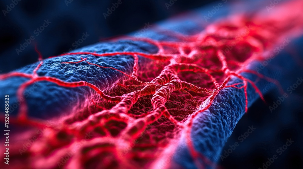 Poster close-up view of a blood cell showcasing its unique features and functionality in a simple and clear
