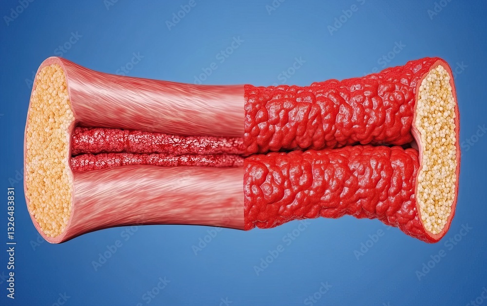 Poster intricate image of the inside of a human body showcasing various organs and their interconnected sys