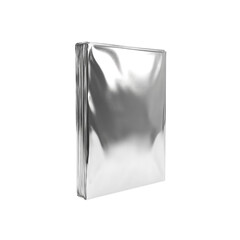 Blank Silver Foil Packaging Mockup - Isolated on Transparent background