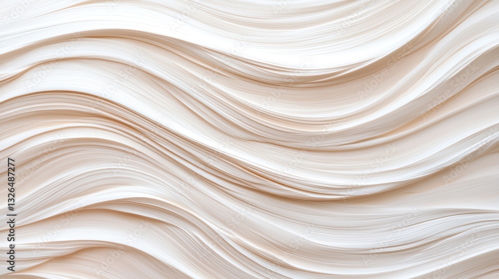 Poster fluid abstract background with soft white waves and gentle flowing lines