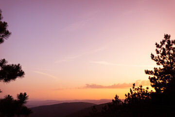 Serene Mountain Sunset 