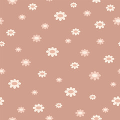 Flower Seamless pattern. Floral pattern. Hand drawn vector pattern in flat style