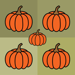 vector illustration of pumpkins