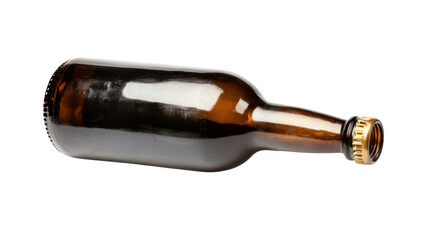 Retro bottle of beer isolated on white background