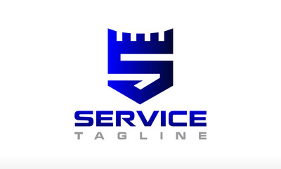 Letter S Shield With Castle Gear Logo Design, Royal Castle Logo, Gear Castle vector, Gear Shield Logo Design, Construction Manufacturing Logo Design Vector Icon Symbol Silhouette Illustration brand