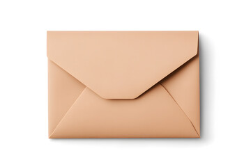 Realistic brown kraft paper envelope isolated on white	