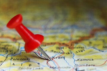 Kranj, Slovenia pin on map