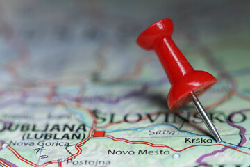 Krsko, Slovenia pin on map