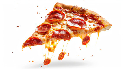 pizza slice isolated on white background