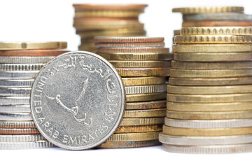 Stacks of UAE Coins 