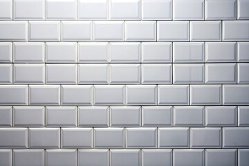 Bright white tiles create a seamless, minimalist background ideal for modern kitchens and bathrooms.