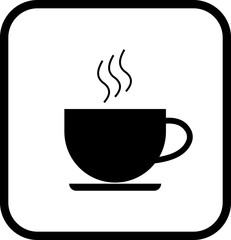 Cup of coffee icon. Cup flat icon. Thin line signs for design logo, visit card, etc. high-quality outline symbol for web design or mobile app. Cup outline pictogram. on transparent background